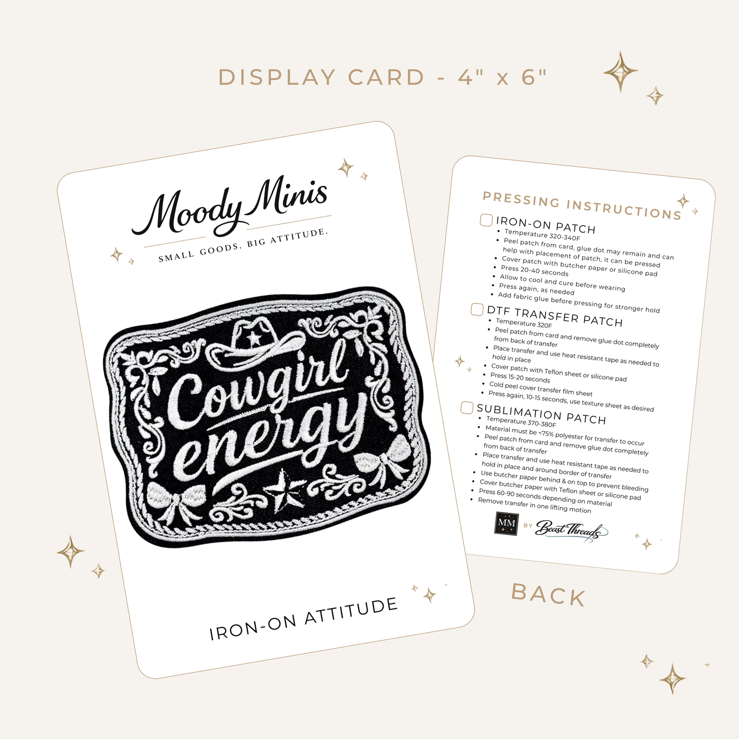 Cowgirl Energy Buckle Embroidered Patch