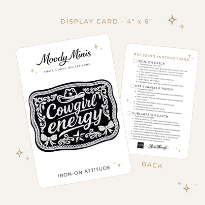 Cowgirl Energy Buckle Embroidered Patch