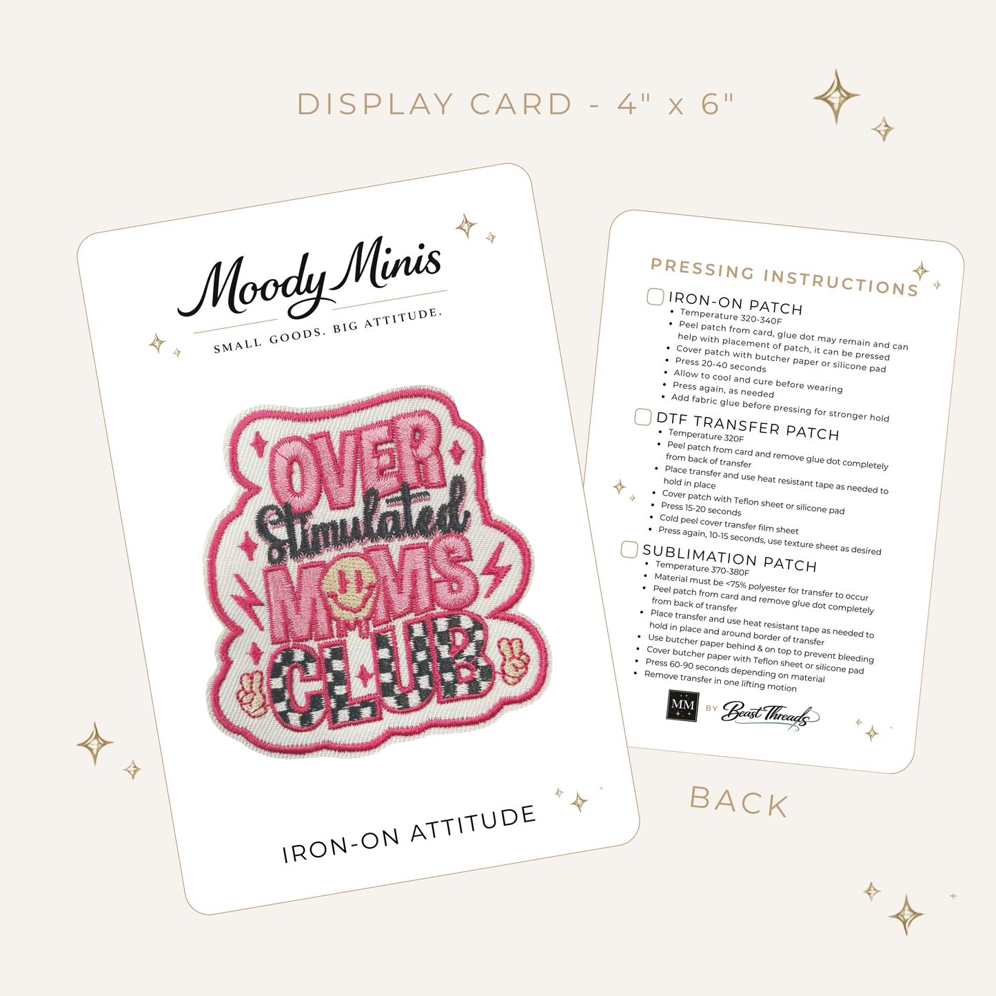 Overstimulated Moms Club Embroidered Patch