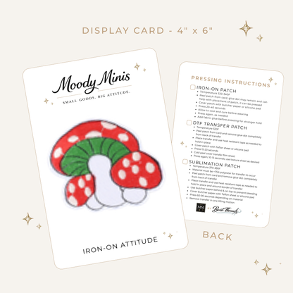 Mushroom Trio Embroidered Patch- RTS