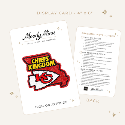 Kansas City Chiefs State Glitter Embroidered Patch