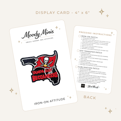 Tampa Bay Buccaneers State Glitter Embroidered Patch
