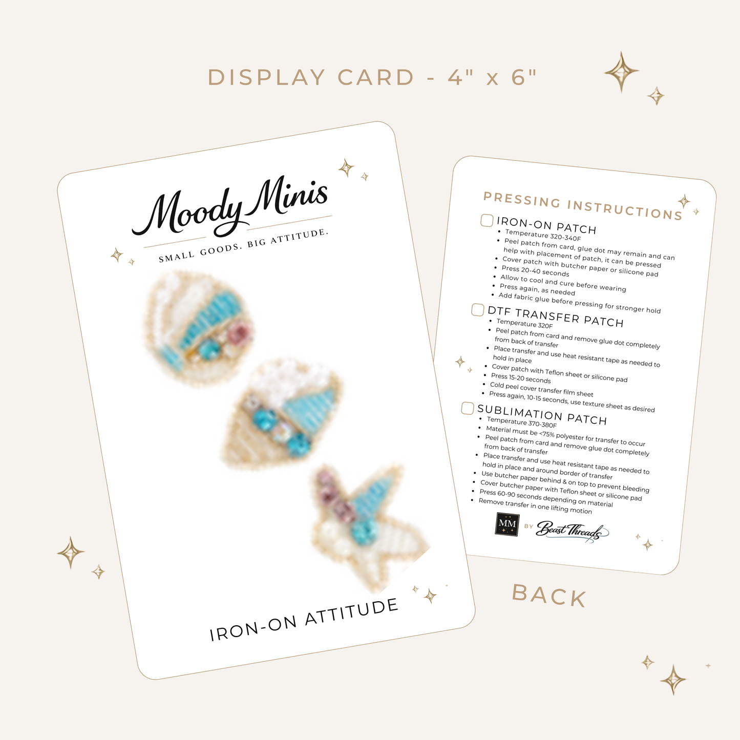 Ocean 3 Pack Bead & Bling Patch - RTS