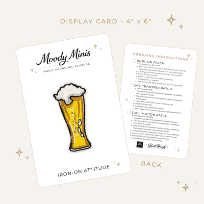 Beer Pilsner Glass Embroidered Patch