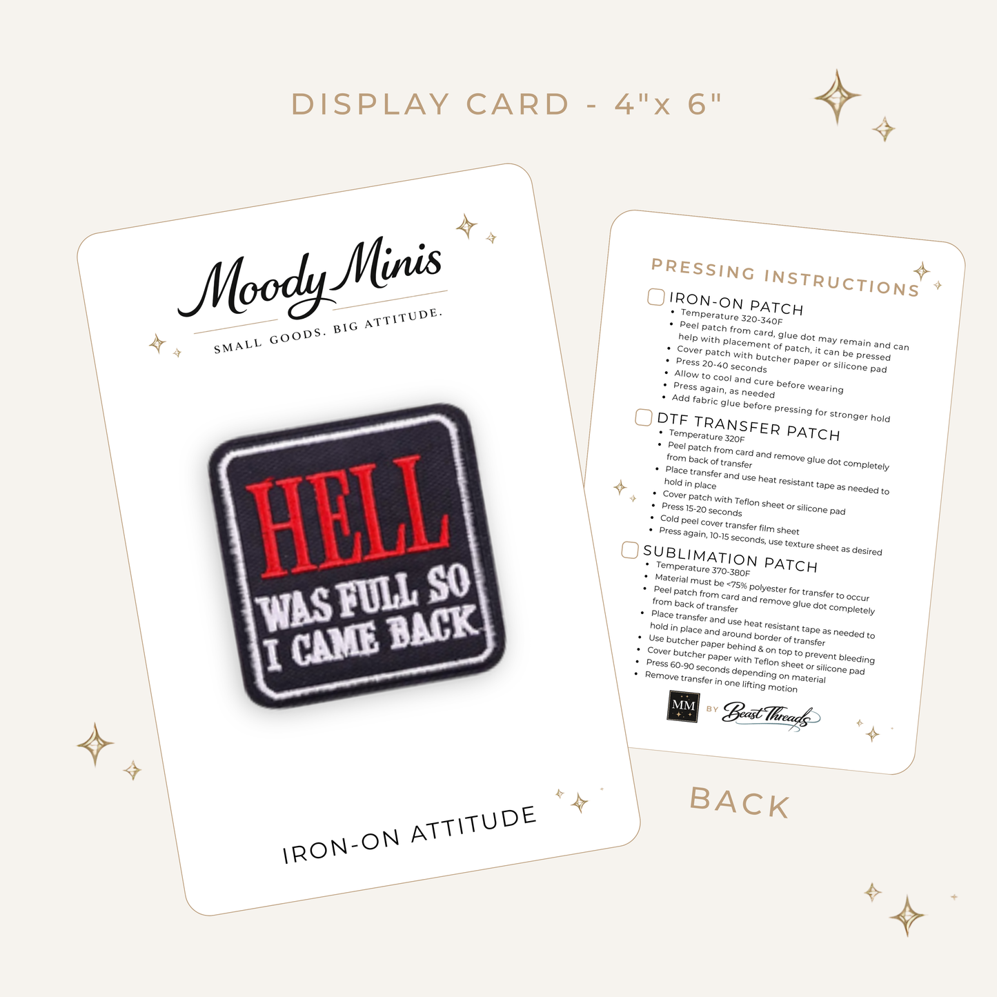 Hell Was Full Embroidered Patch- RTS