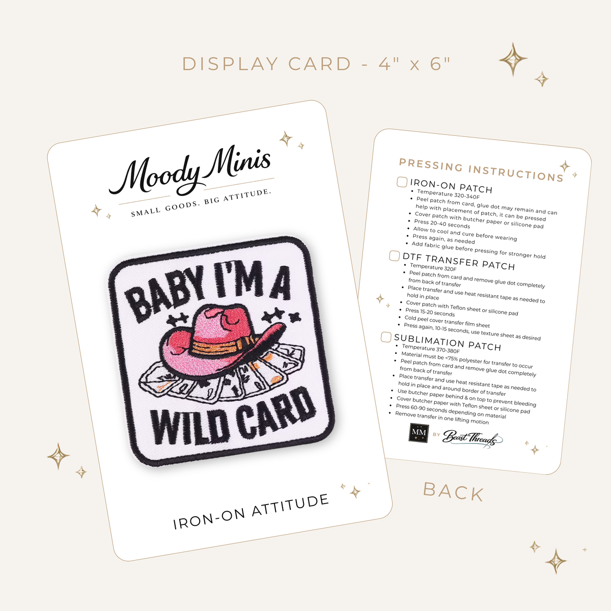 Baby I'm a Wildcard Embroidered Patch