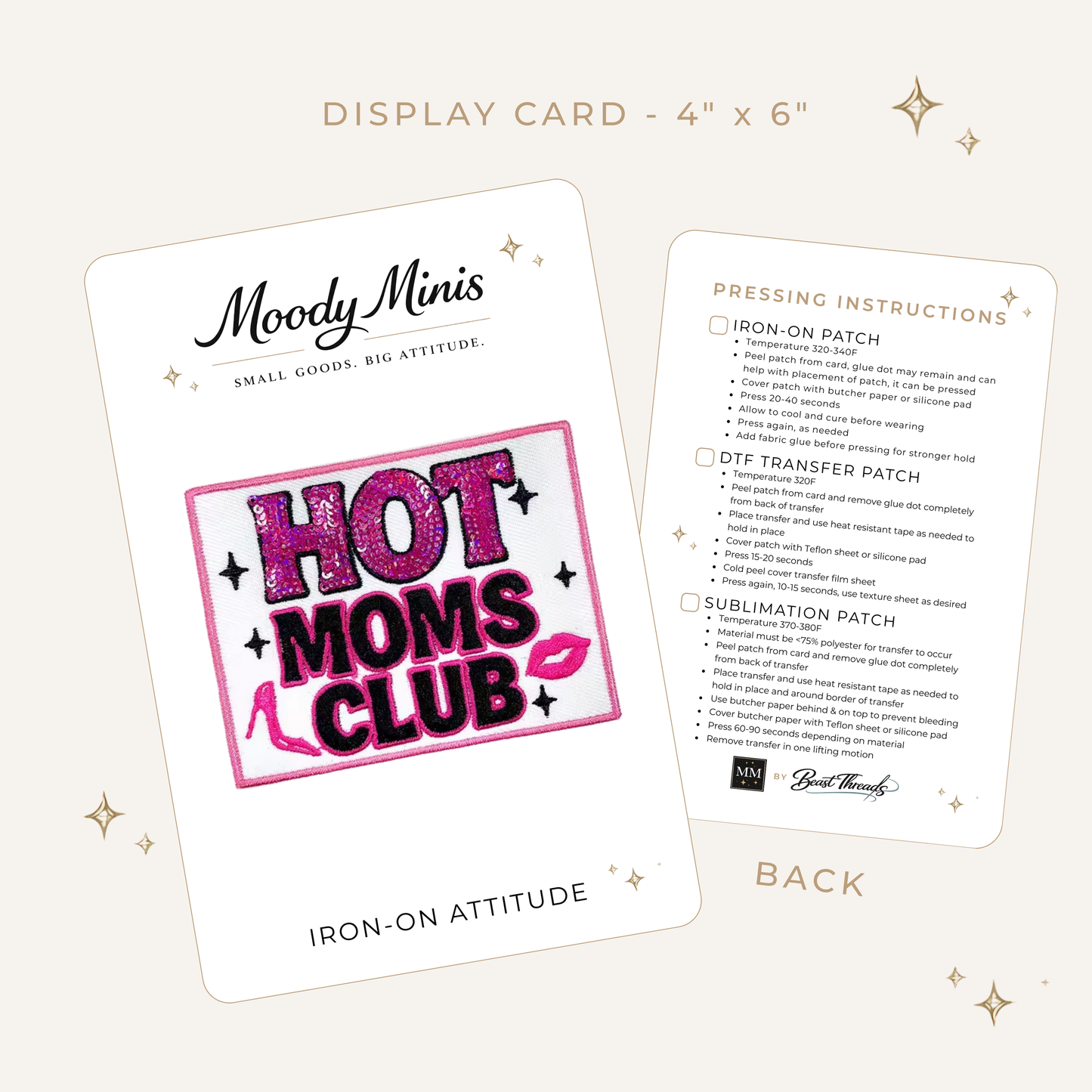 Hot Moms Club Embroidered Patch