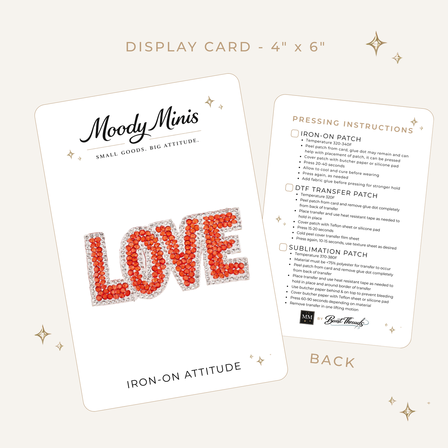 Love Rhinestone Patch- RTS