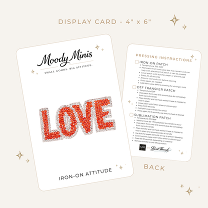 Love Rhinestone Patch- RTS