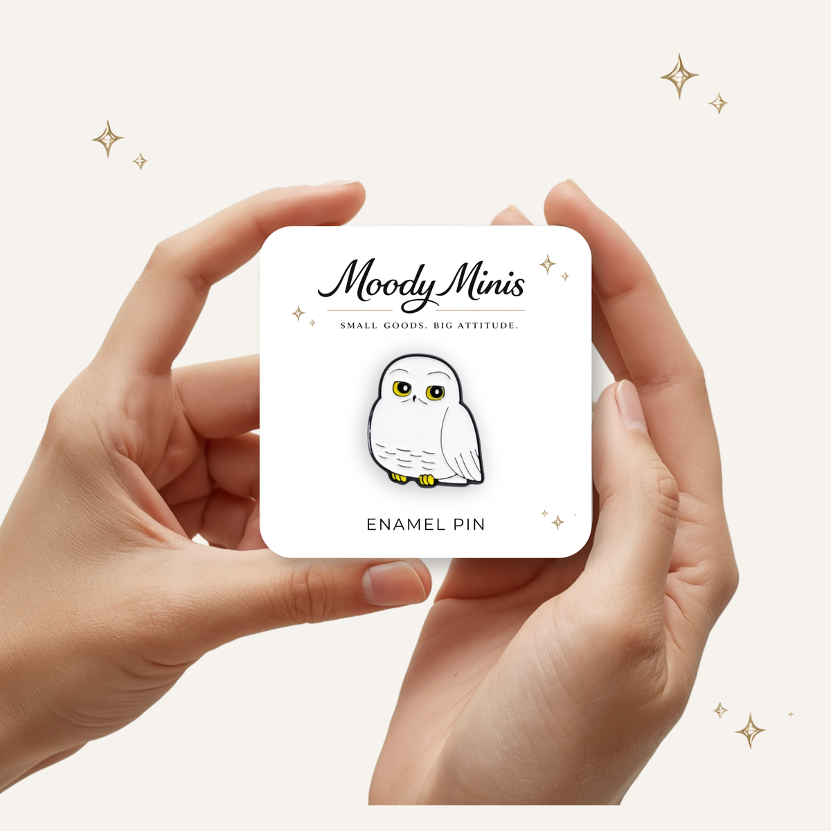 Snow Owl Enamel Pin
