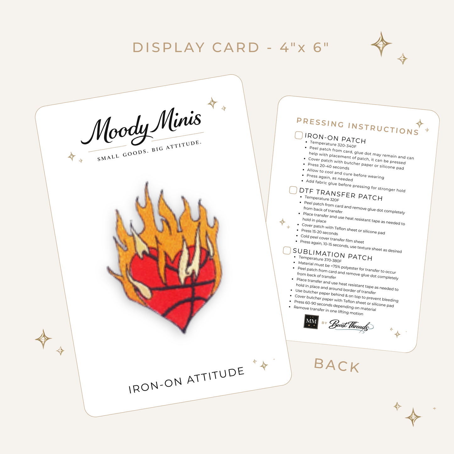 Basketball Fire Embroidered Patch- RTS
