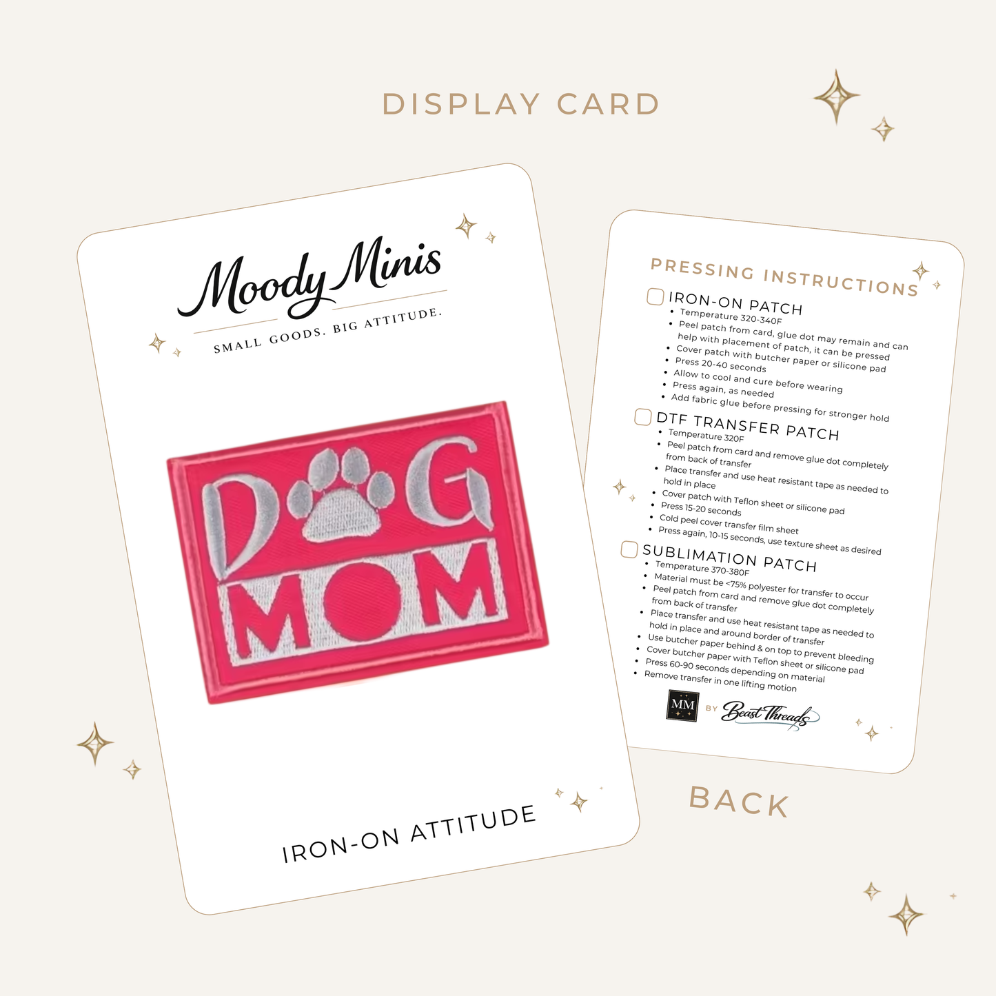 Dog Mom Embroidered Patch