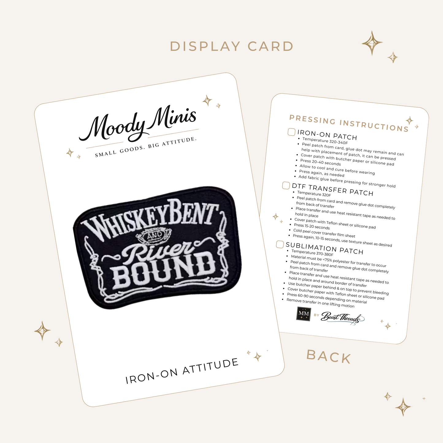 Whiskey Bent Embroidered Patch