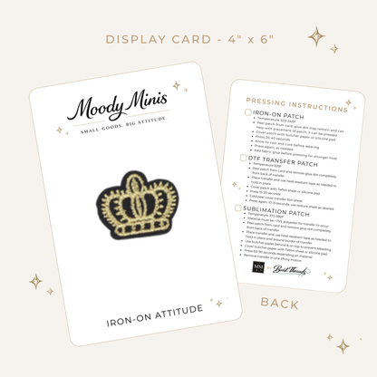 Crown Embroidered Patch- RTS