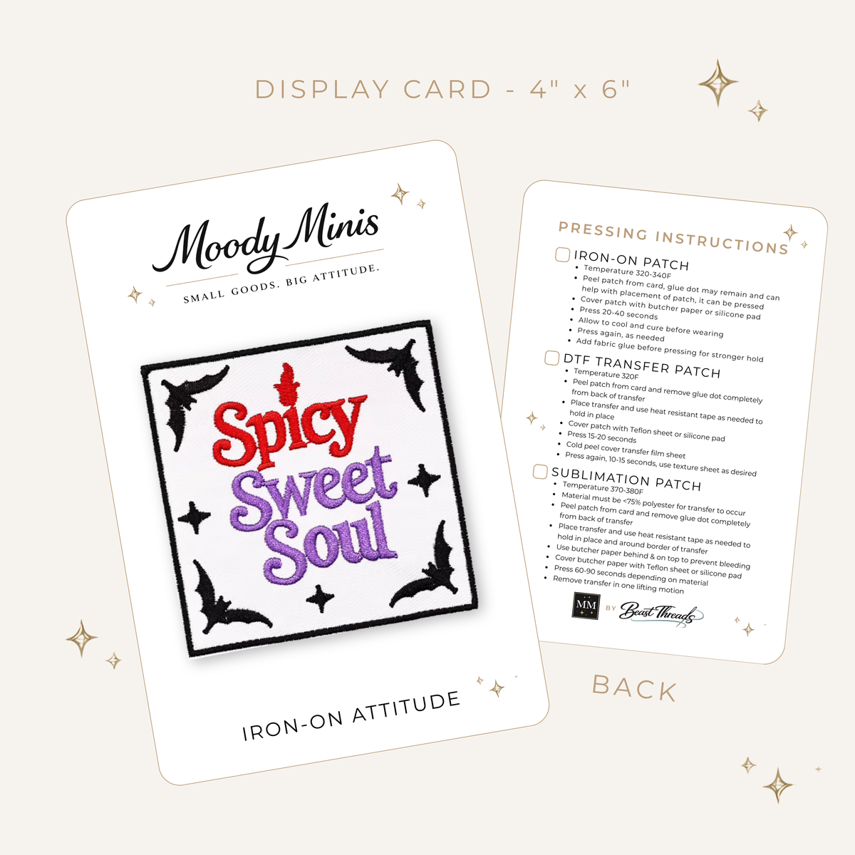 Gothy Spicy Sweet Soul Embroidered Patch