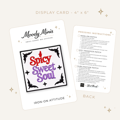Gothy Spicy Sweet Soul Embroidered Patch