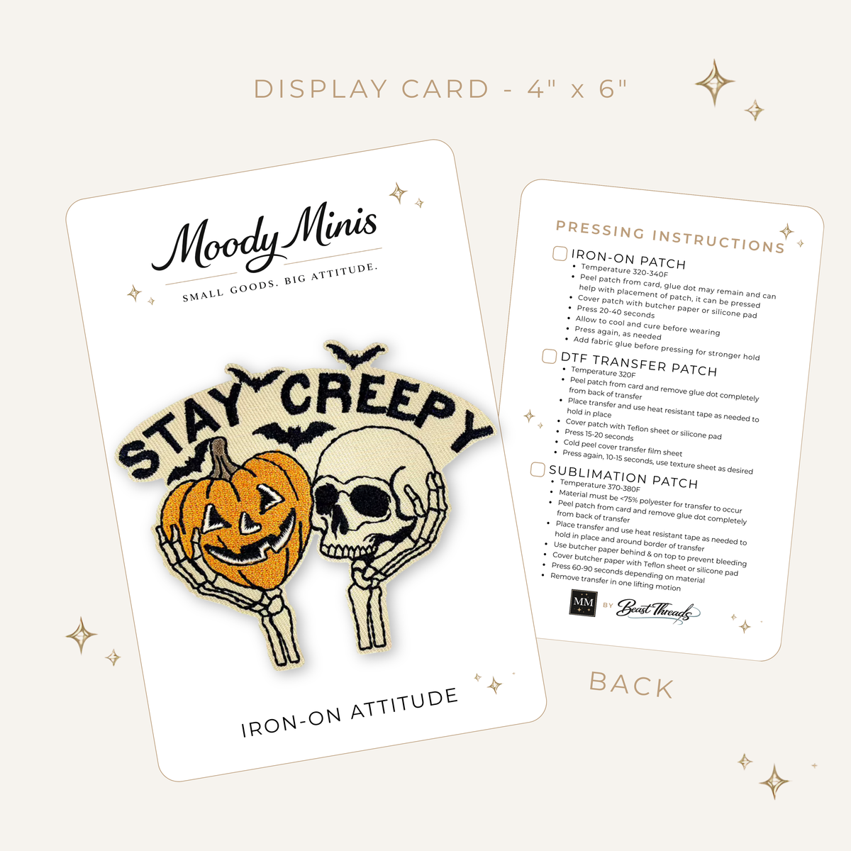 Stay Creepy Vintage Halloween Embroidered Patch
