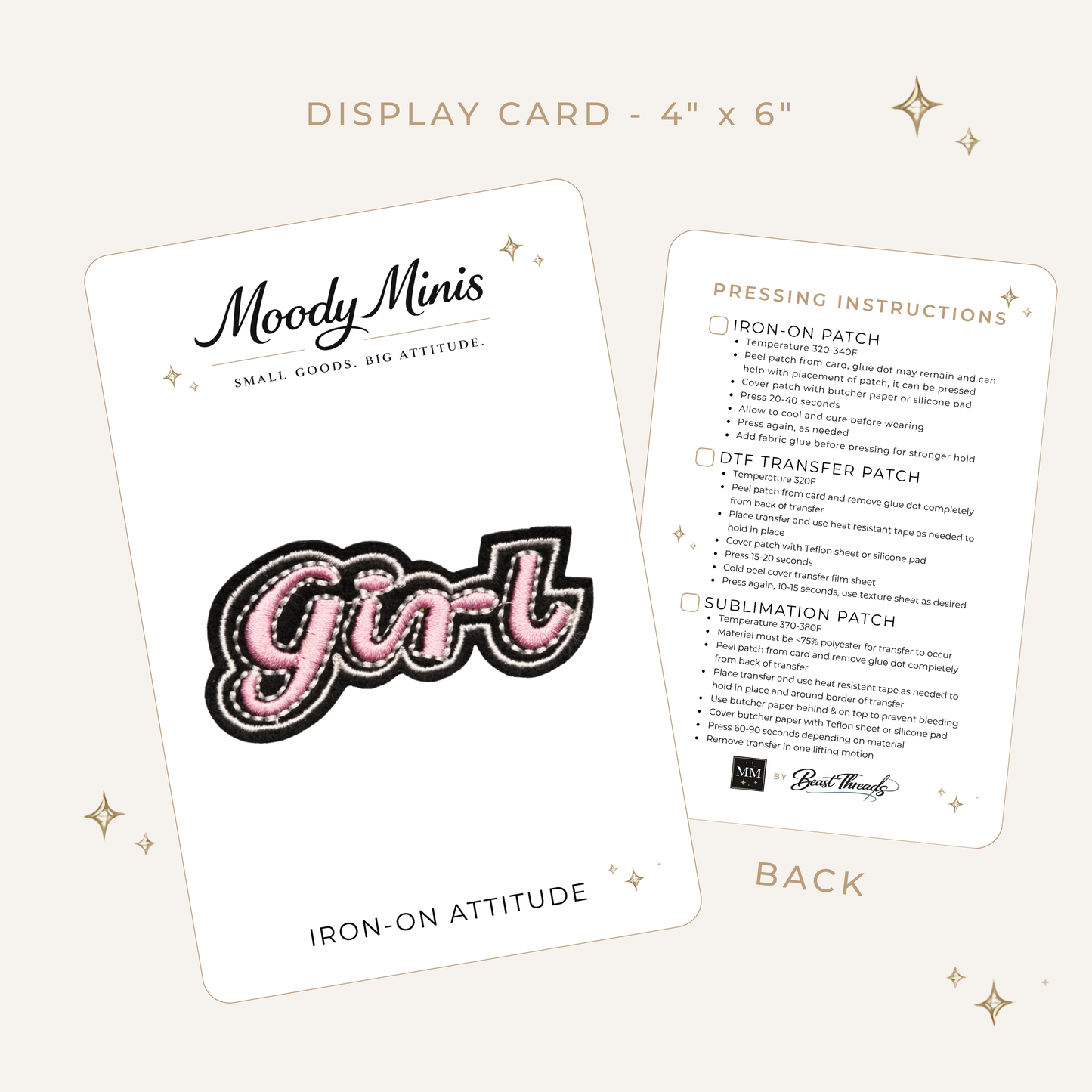 Retro Girl Embroidered Patch- RTS
