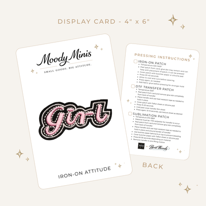 Retro Girl Embroidered Patch- RTS