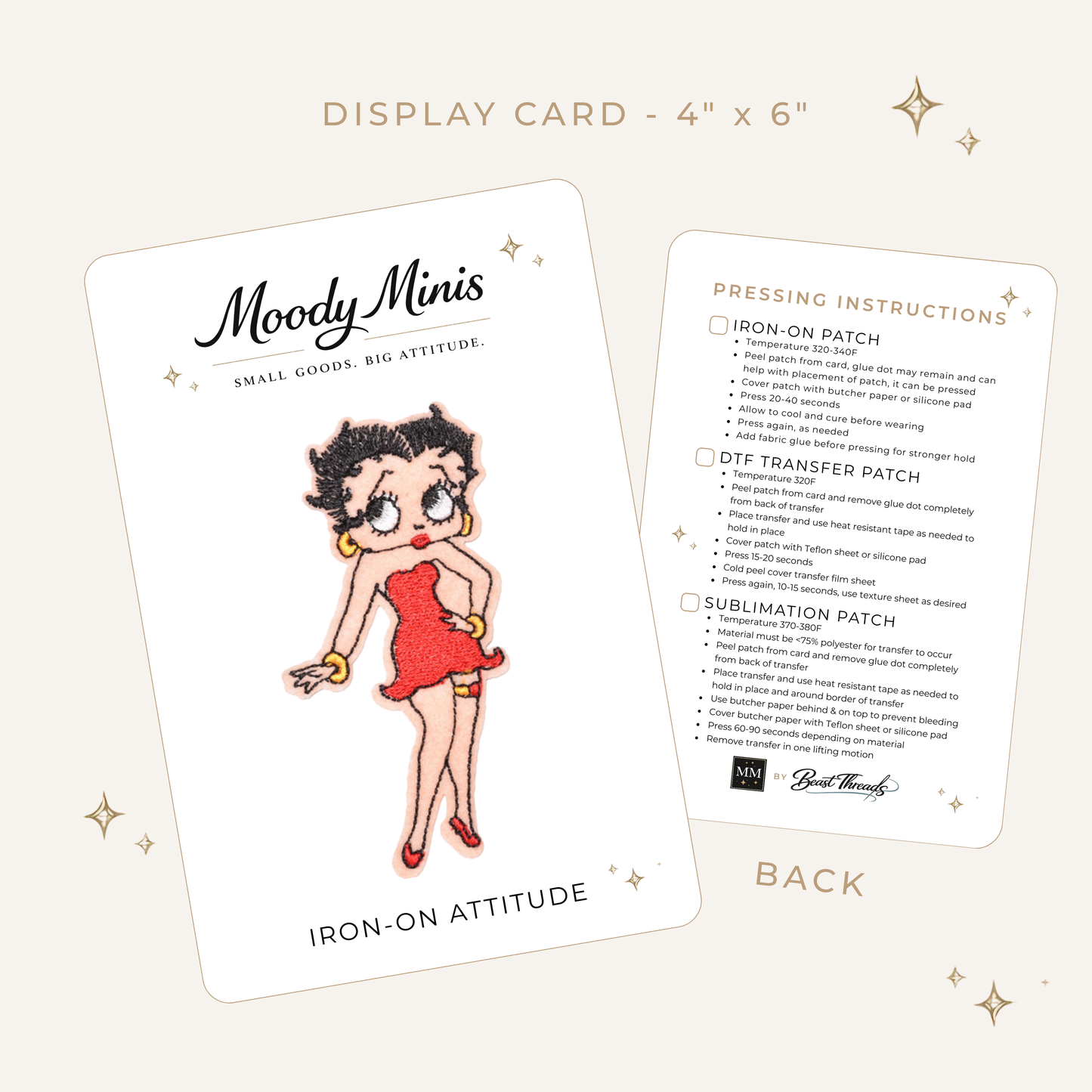 Betty Boop Red Mini Dress Embroidered Patch