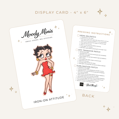 Betty Boop Red Mini Dress Embroidered Patch