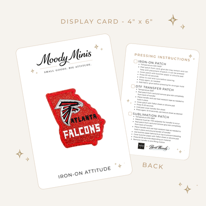 Atlanta Falcons State Glitter Embroidered Patch