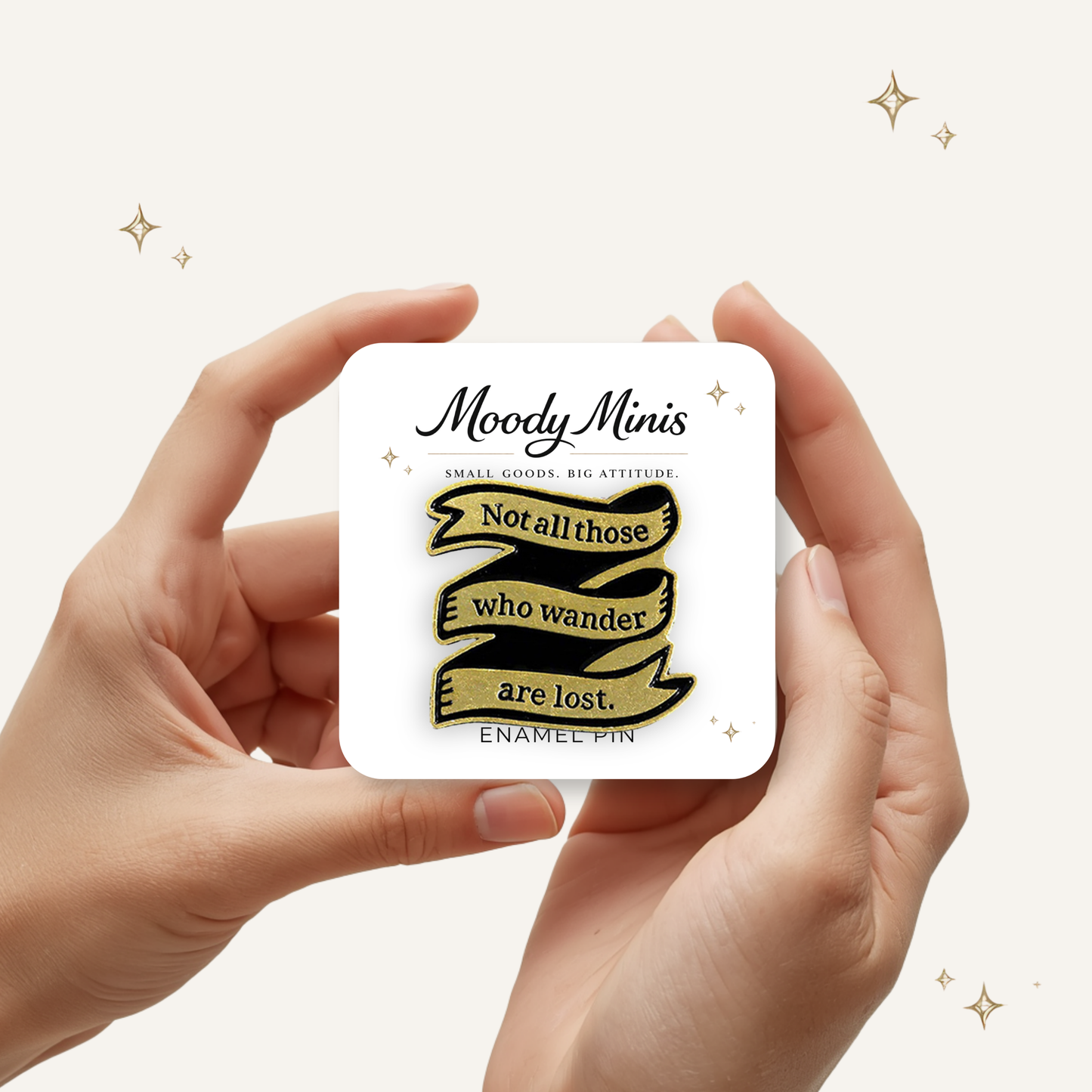 Not All Who Wander Enamel Pin