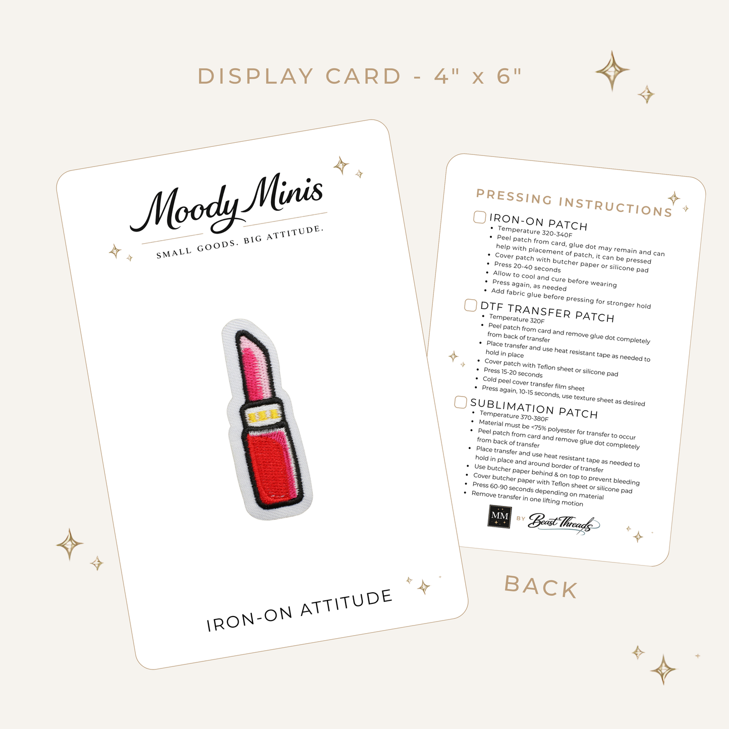 Lipstick Embroidered Patch- RTS
