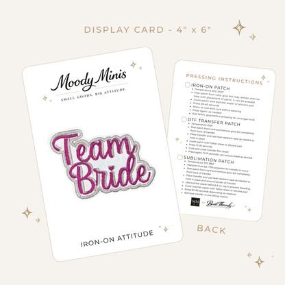 Team Bride Embroidered Patch