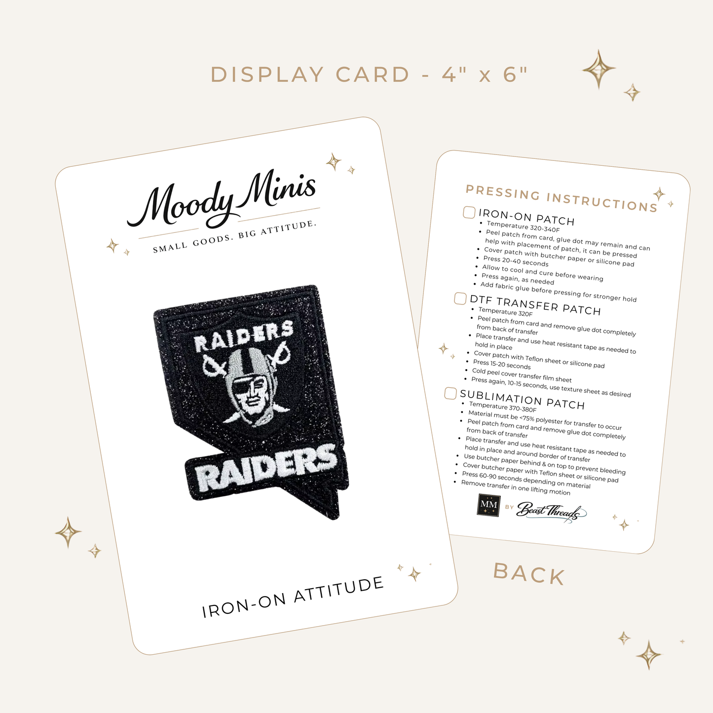 Las Vegas Raiders State Glitter Embroidered Patch