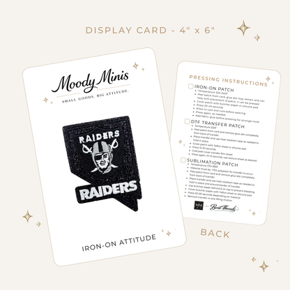 Las Vegas Raiders State Glitter Embroidered Patch
