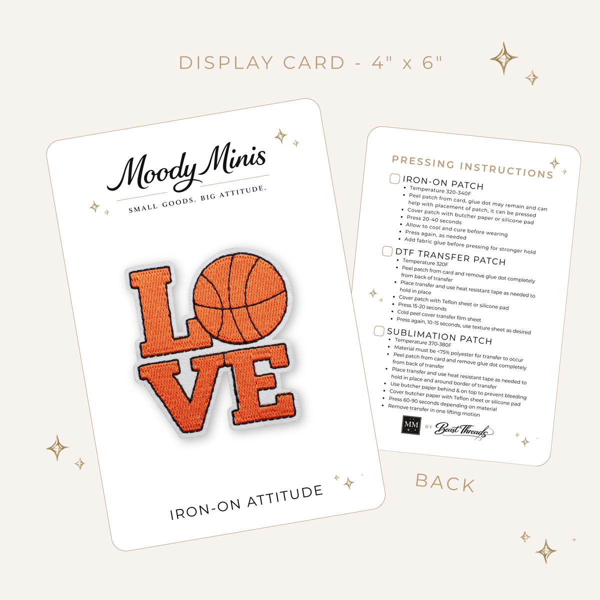 Love of Basketball Embroidered Patch