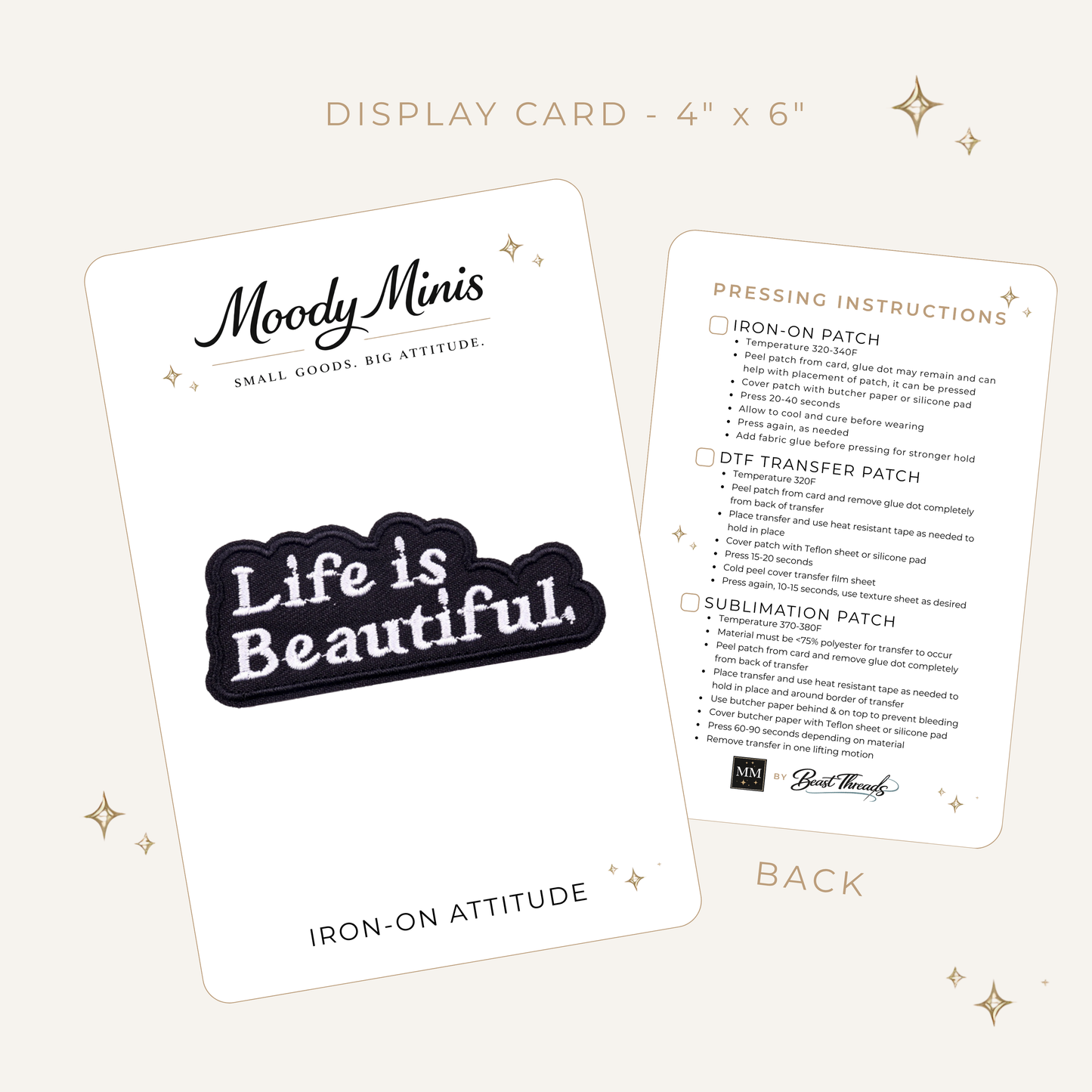 Life is Beautiful Embroidered Patch