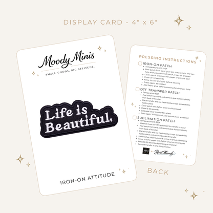 Life is Beautiful Embroidered Patch