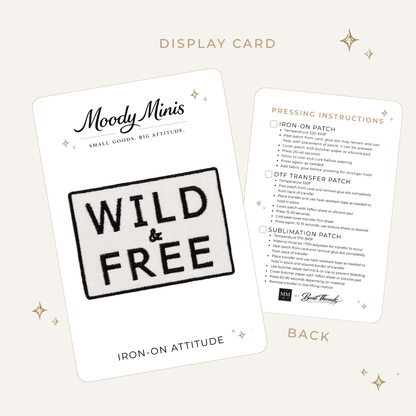 Wild + Free Embroidered Patch
