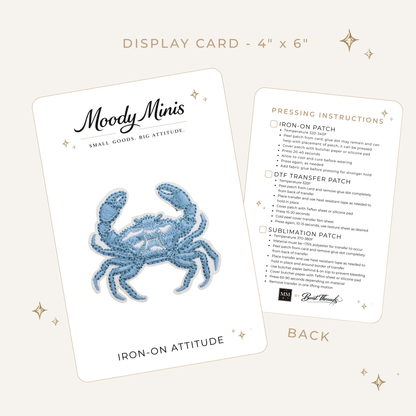 Blue Crab Embroidered Patch