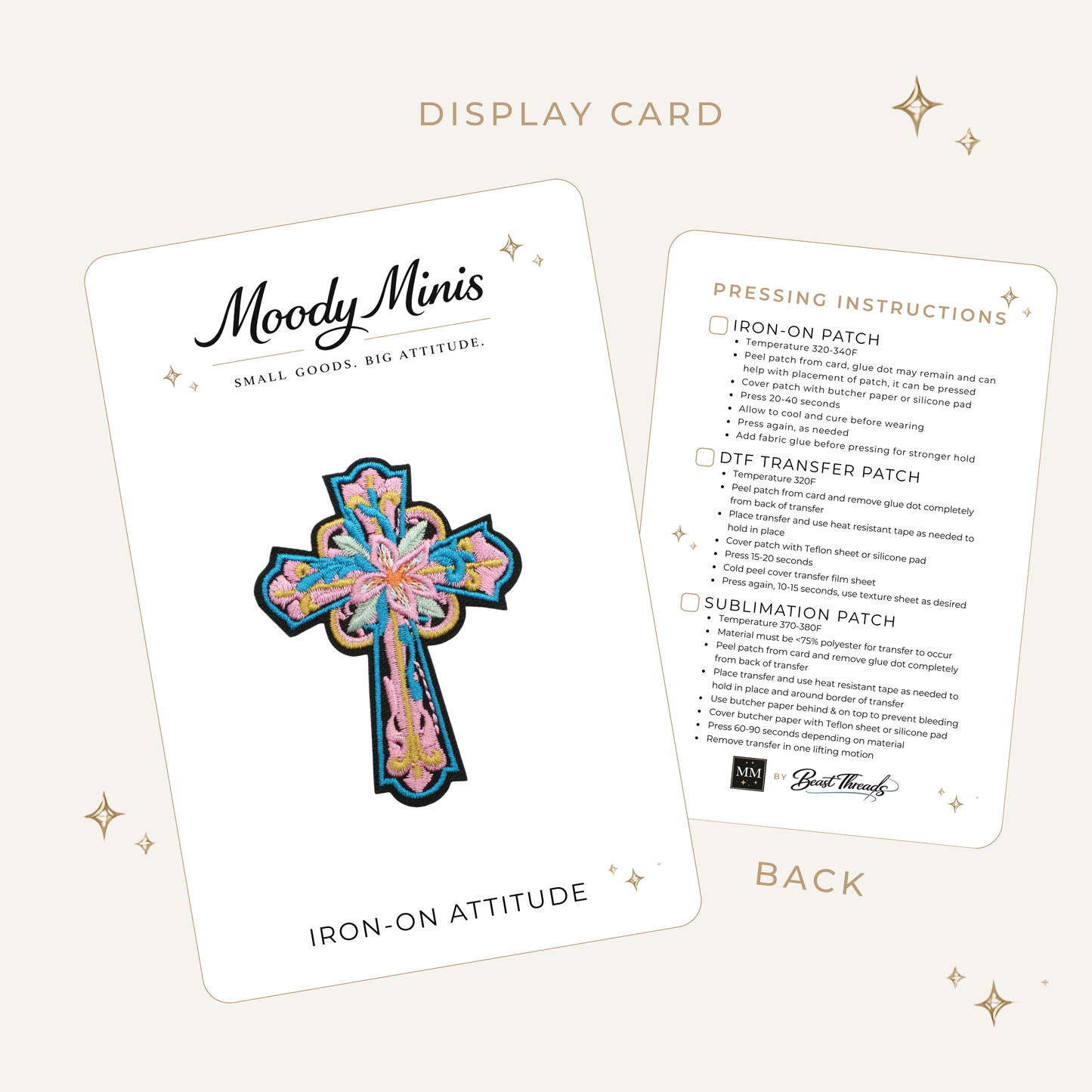 Western Cross Embroidered Patch