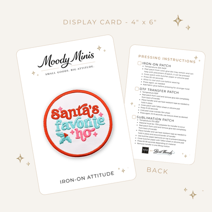 Santa's Favorite Ho Retro Embroidered Patch