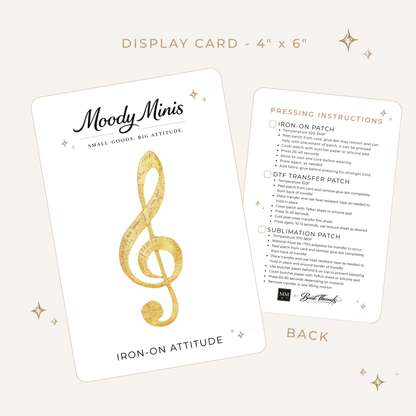Musical Staff Gold Embroidered Patch
