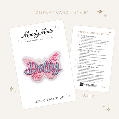 Dolly Butterfly Embroidered Patch