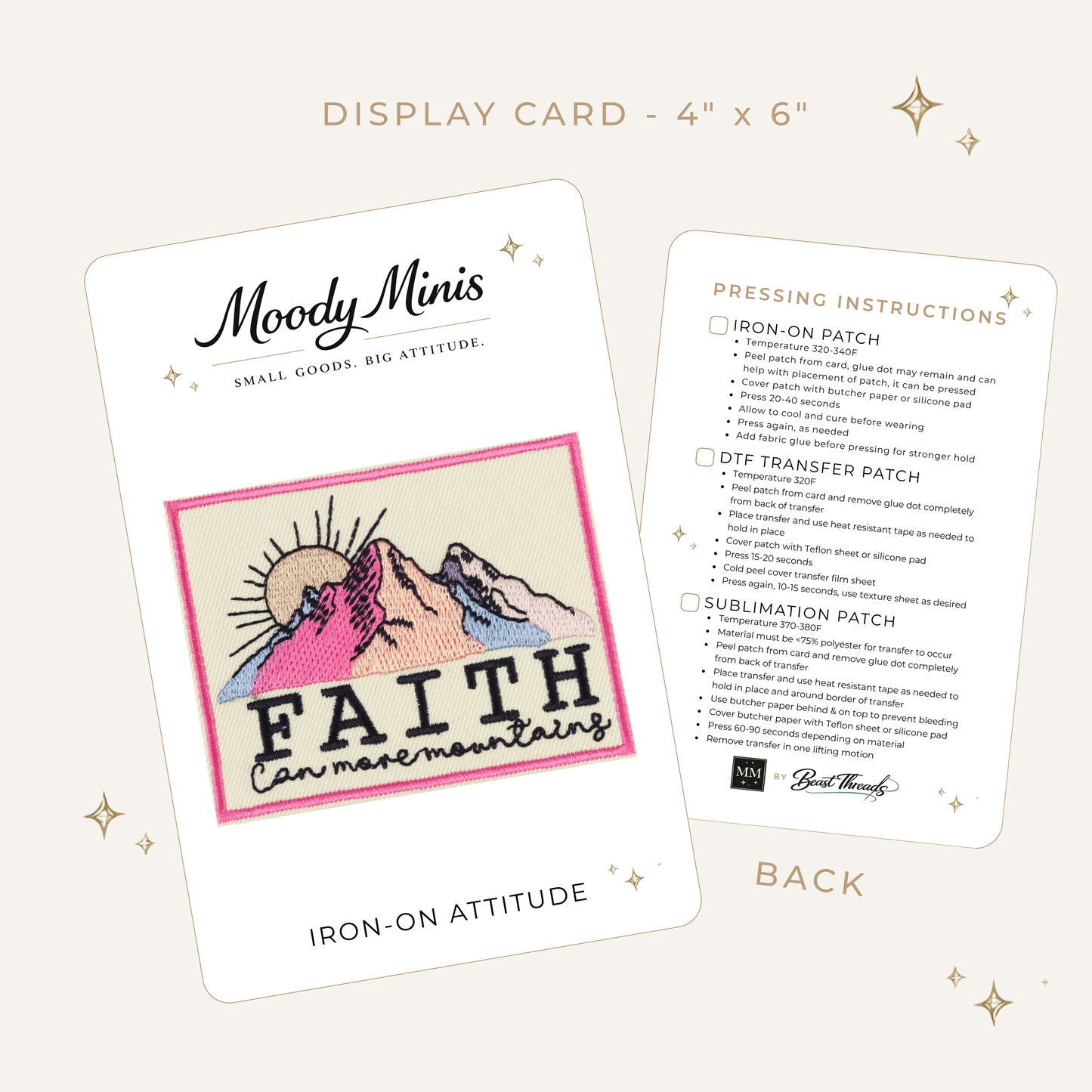 Faith Can Move Mountains Embroidered Patch