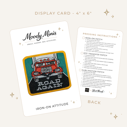 Road Again Embroidered Patch- RTS