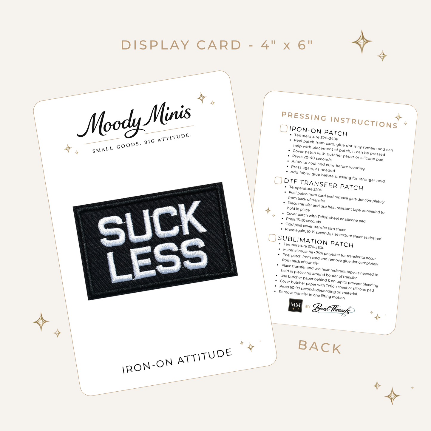 Suck Less Embroidered Patch- RTS
