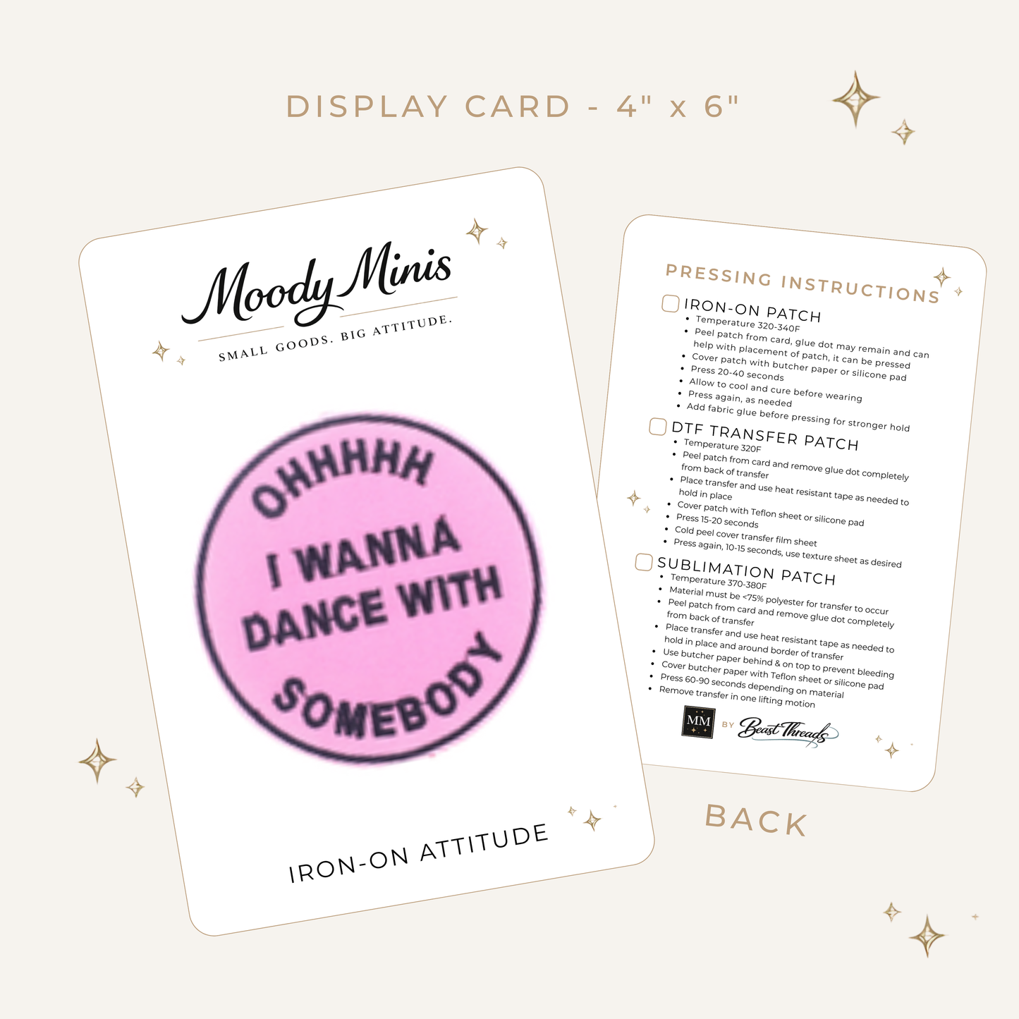 I Wanna Dance Embroidered Patch - RTS