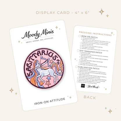 Retro Pastel Sagittarius Zodiac Embroidered Patch