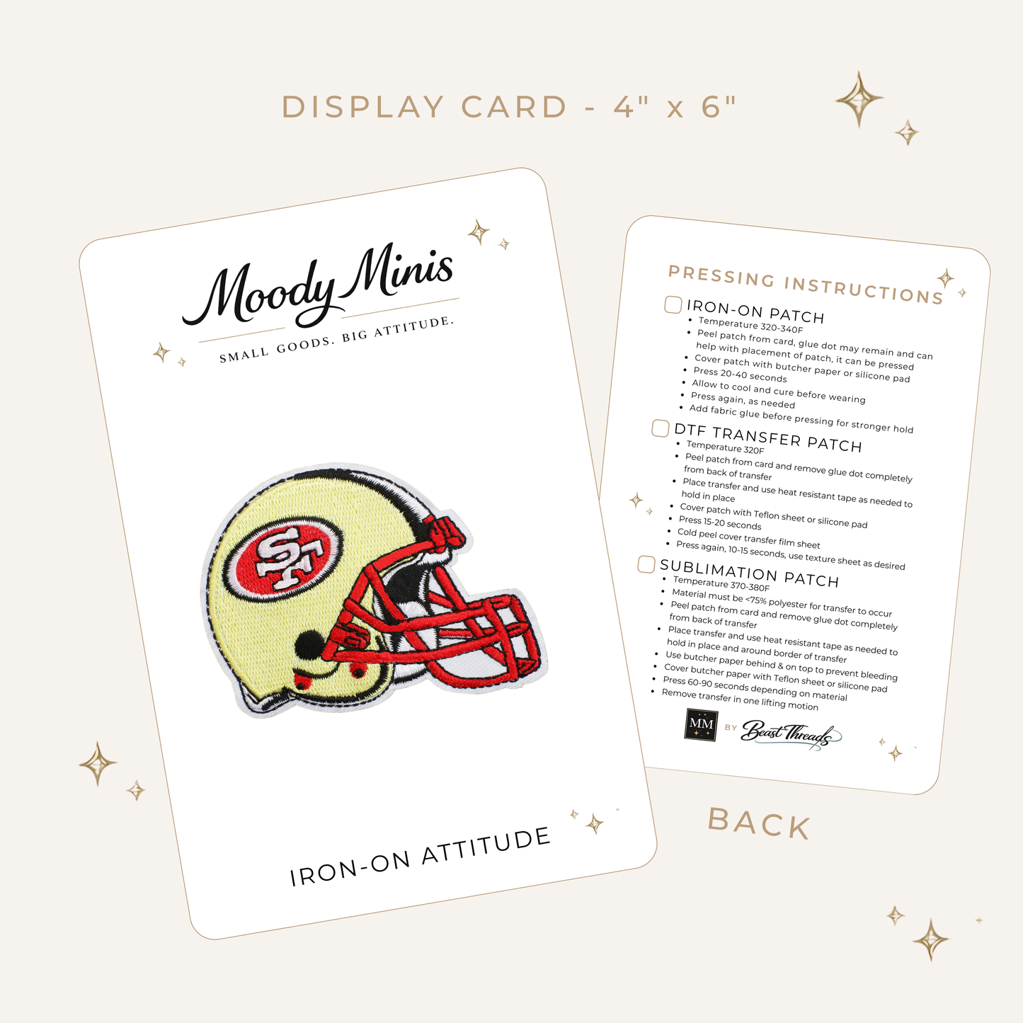 49ers Helmet Embroidered Patch- RTS