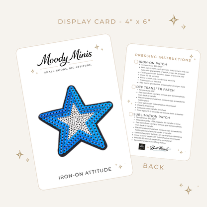 Blue/White Star Sequin Patch- RTS