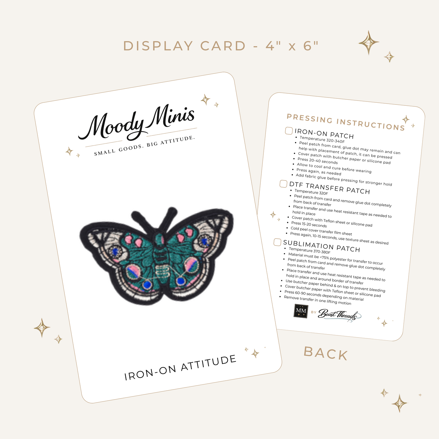 Butterfly Embroidered Patch- RTS
