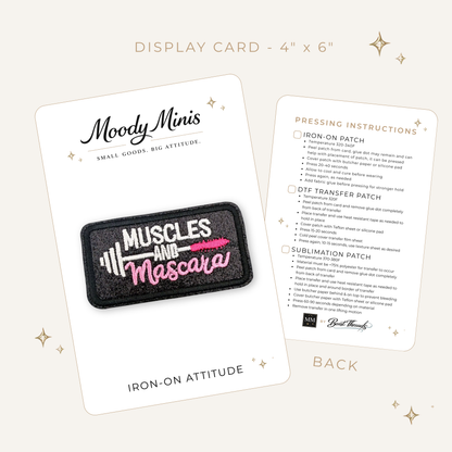 Muscles & Mascara Glitter Embroidered Patch