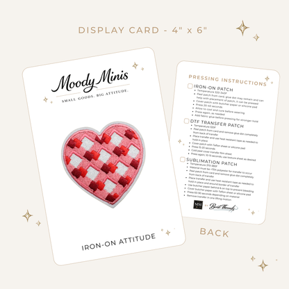 Lattice Heart Embroidered Patch- RTS